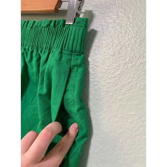 J Crew Women's Green Scalloped‎ Linen Mini Skirt Size 6 - Picture 4 of 7